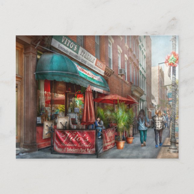 Carte Postale Café - Hoboken, NJ - Vito's Italian Deli (Devant)