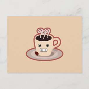 Carte Postale Café Kawaii