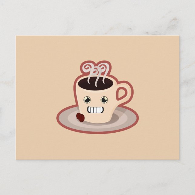 Carte Postale Café Kawaii (Devant)