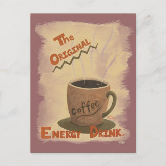 Carte Postale Café - la boisson originale d'énergie