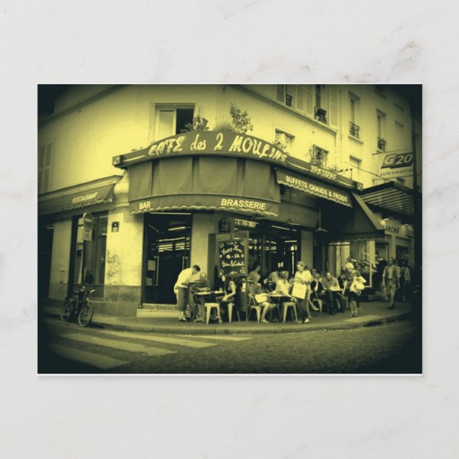 Carte Postale Café Le Deux Moulain (Devant)