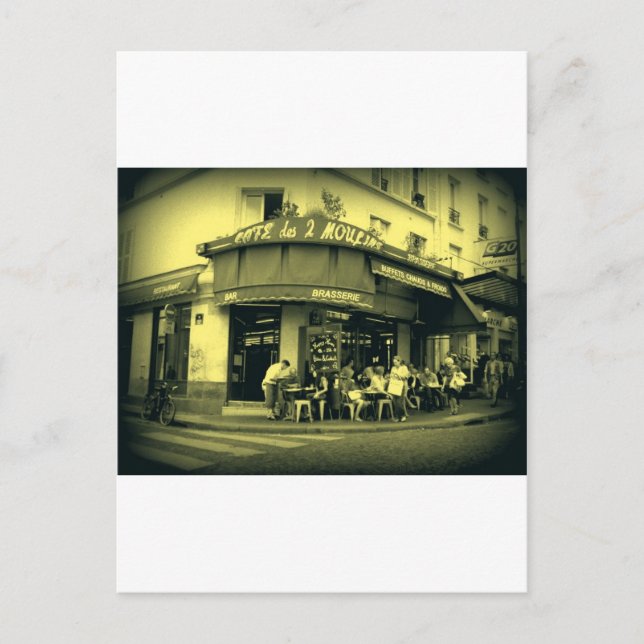 Carte Postale Café Le Deux Moulain (Devant)