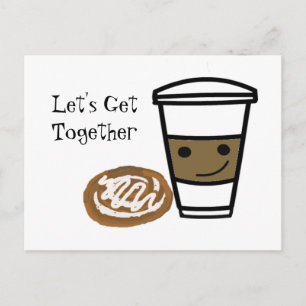 Carte Postale Café mignon se rassembler