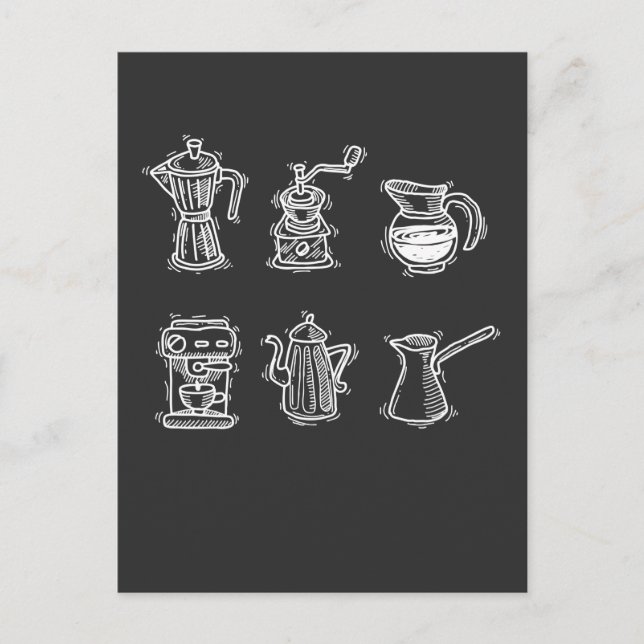 Carte Postale Café Mill S'il vous plaît Hilarié de caféine Addic (Devant)