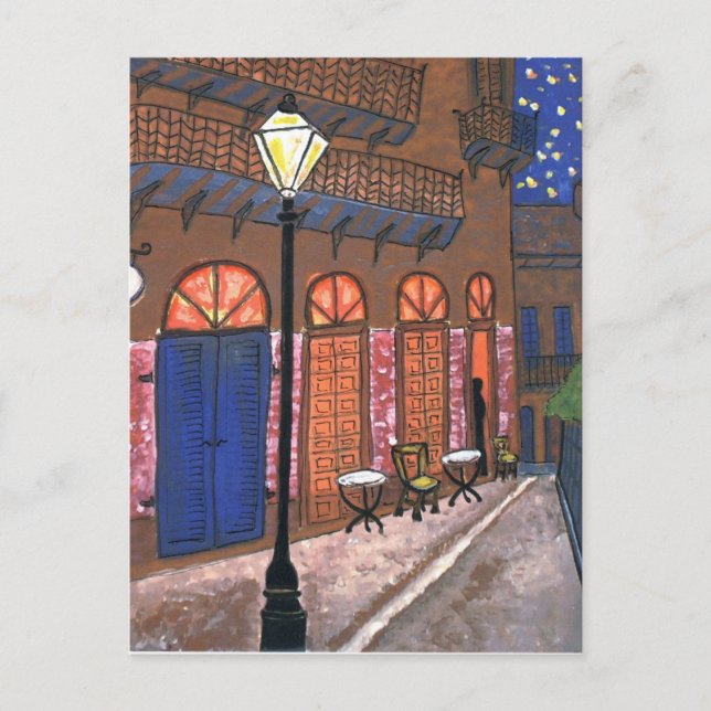 Carte Postale Café nocturne de la Nouvelle-Orléans (Devant)