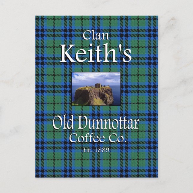 Carte Postale Café Old Dunnottar du Clan Keith (Devant)