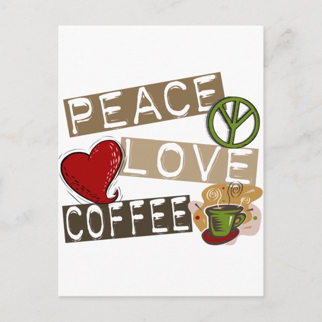CARTE POSTALE CAFÉ PAIX LOVE 2 (Devant)