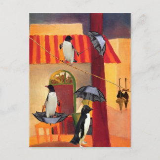 Carte Postale Café Penguin