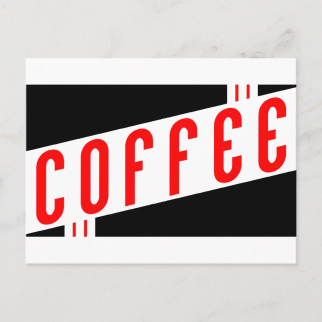 Carte Postale café rétro (Devant)