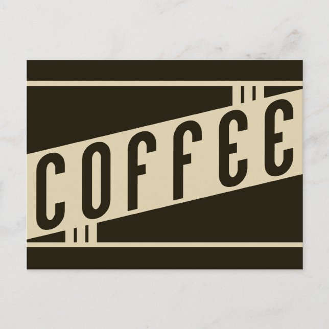 Carte Postale café rétro (Devant)