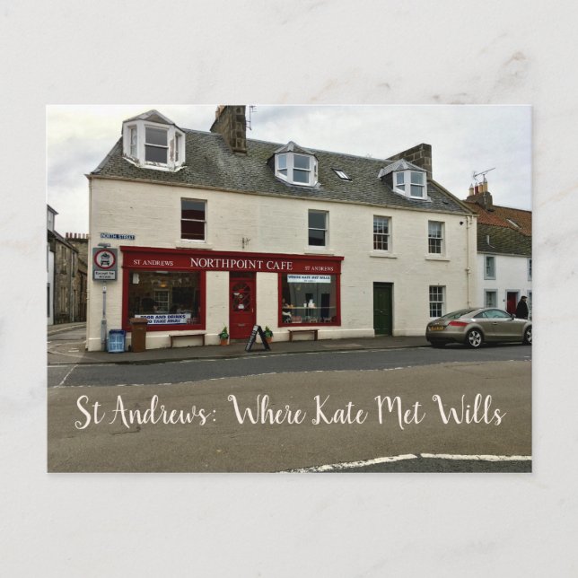 Carte Postale Café St Andrews où Kate Met Wills Prince (Devant)