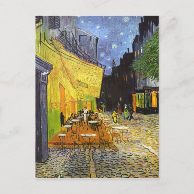 Carte Postale Café Van Gogh Terrasse en soirée (Devant)