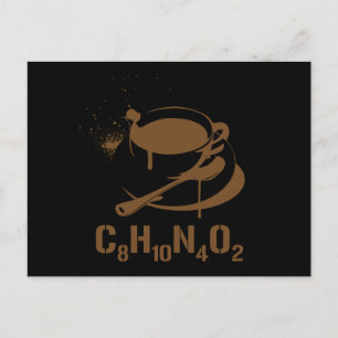 Carte Postale Caféine C8H10N4O2