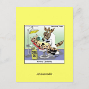 Carte Postale cafepress dentistry hyena, Rick London..
