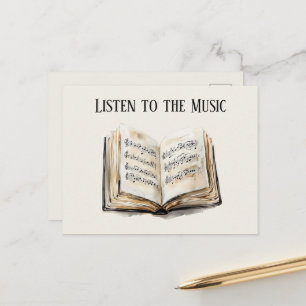 Carte Postale Cahiers de Musique Livre Noir