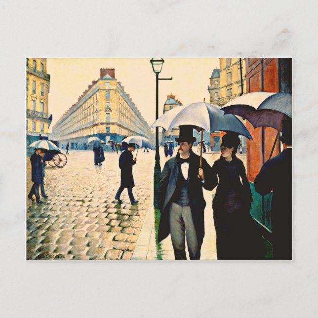 Carte Postale Caillebotte - Paris aux pluies (Devant)