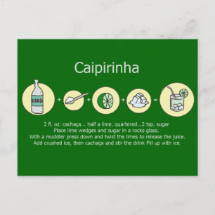 Carte Postale Caipirinha, boisson brésilienne