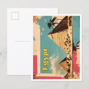Carte Postale Caire Egypte Pop Art Illustration de voyage