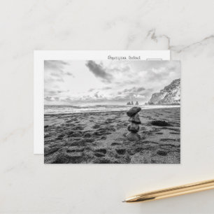 Carte Postale Cairn de la plage de Reynisfjara 