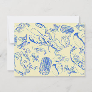 Carte Postale Cajun Seafood Boil - Southern Coastal Food Postcar