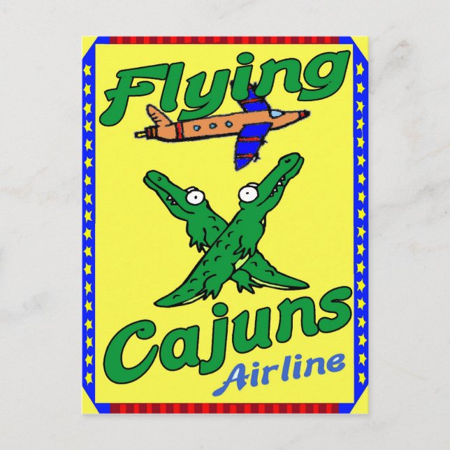 Carte Postale Cajuns volants (Devant)