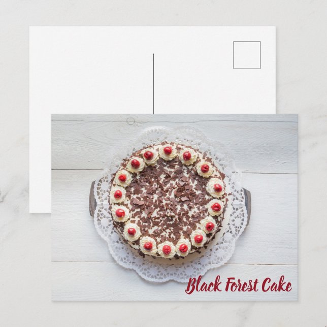 Carte Postale Cake de Black Forest (Devant / Derrière)