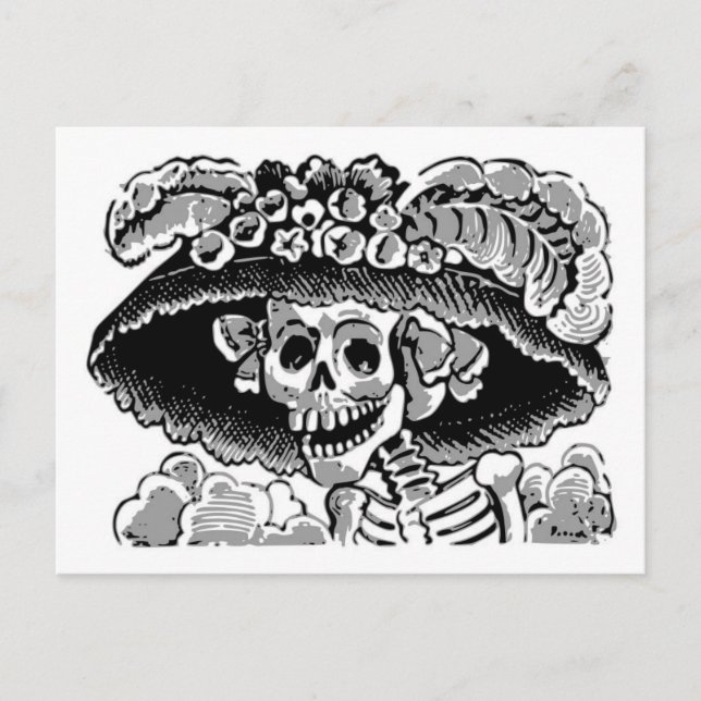 Carte Postale Calavera catrina (Devant)