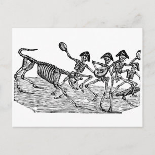 Carte Postale Calaveras à la course des taureaux c. Années 1800