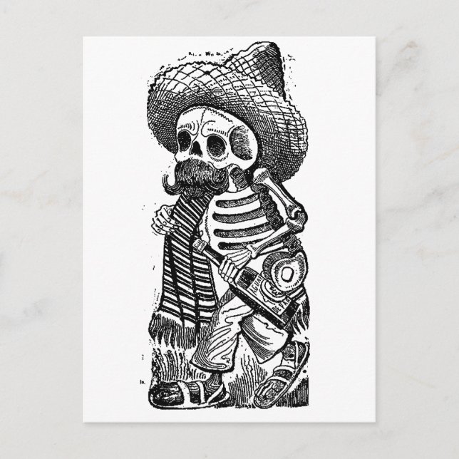 Carte Postale Calaveras from the Heap par José Guadalupe Posada (Devant)