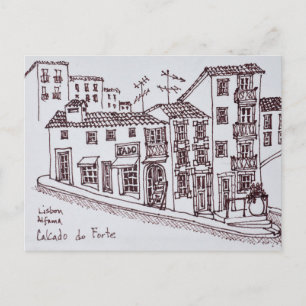 Carte Postale Calçada do Forte, Alfama Lisbonne, Portugal