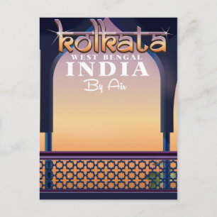 Carte Postale Calcutta - Affiche de vacances du Bengale Occident