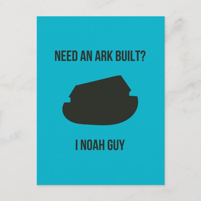 Carte Postale Calembour de chrétien de l'arche de Noé (Devant)