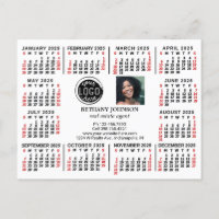 Calendrier 2025 Logo d'entreprise Photo Texte Faci
