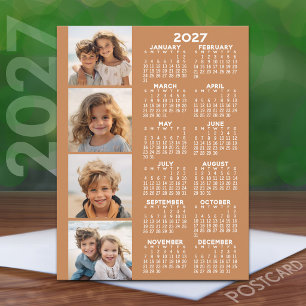 Carte Postale Calendrier 2027 avec 4 collages de photos - Terre