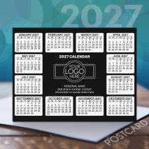 Calendrier 2027 avec logo Coordonnées