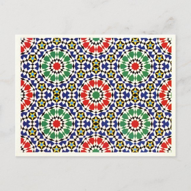 Carte postale Calendrier de la mosaïque mauresque  (Devant)