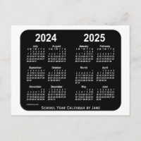 Calendrier de l'école White Neon 2024-2025 par Jan