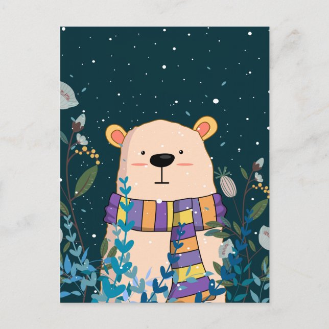 Carte postale Calendrier de l'ours (Devant)