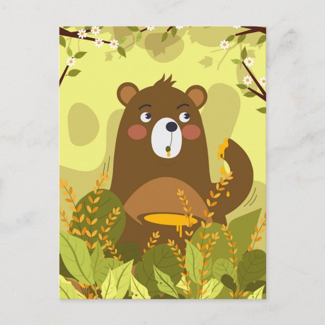 Carte Postale Calendrier de l'ours mûr (Devant)