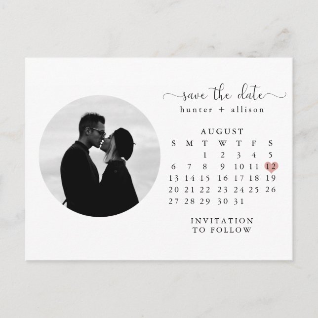 Carte postale | Calendrier Enregistrer la date (Devant)