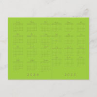 Calendrier grand format jaune vert 2024/2025