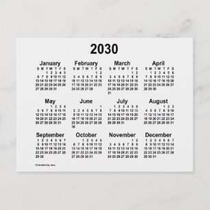 Carte Postale Calendrier Mini Fumée Blanche 2030 de Janz