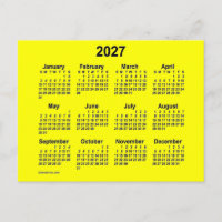 Calendrier Mini Jaune 2027 par Janz