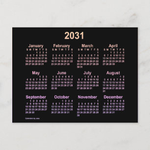 Carte Postale Calendrier Mini Neon Ipanema 2031 de Janz