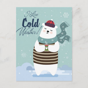 Carte Postale Calendrier Ourson Mignon 2025