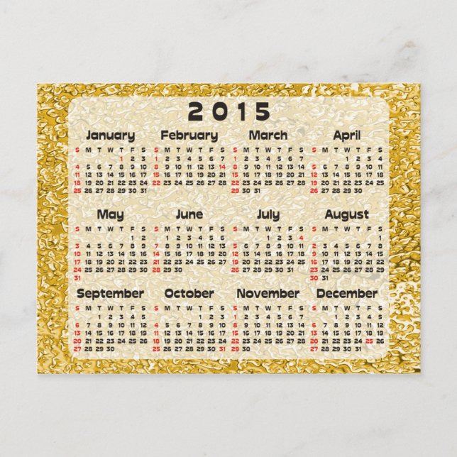 Carte Postale Calendrier personnalisé + votre propre photo / bac (Devant)