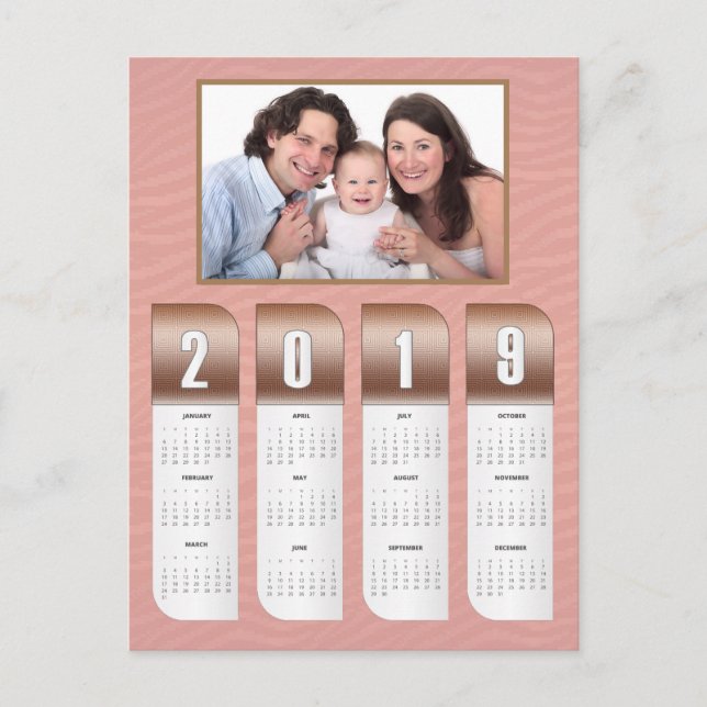 Carte Postale Calendriers photo personnalisés 2019 (Devant)