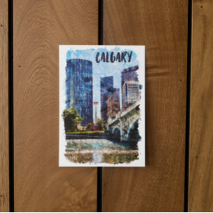 Carte Postale Calgary Alberta Cityscape Skyline
