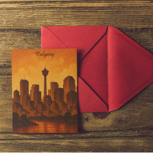 Carte Postale Calgary Canada Vintage voyage CItyscape