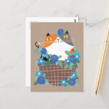 Calico chat & fleurs